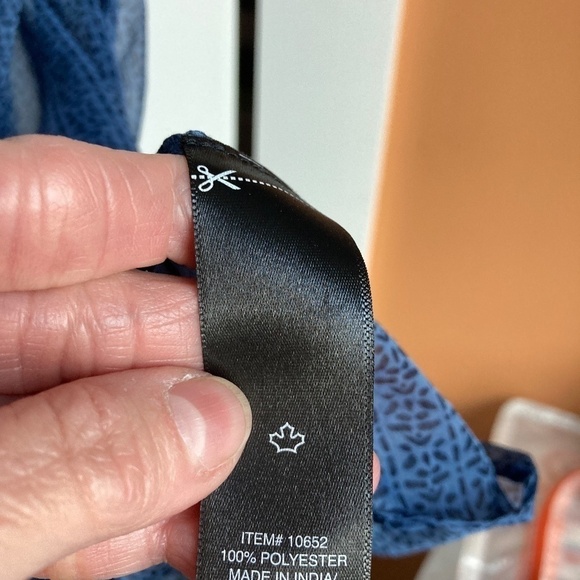 Sears Sheer button down sleeveless top size Large (12-14) - Picture 3 of 5